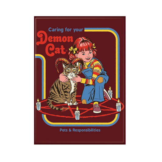 Steven Rhodes Caring for Your Demon Cat Magnet
