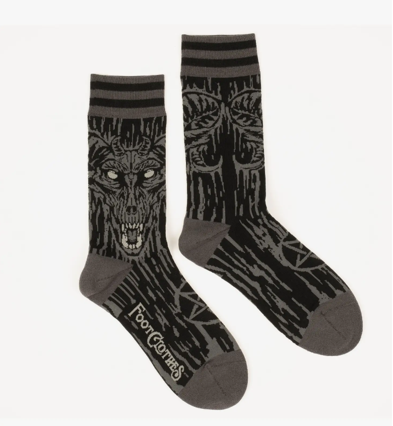 Foot Clothes Calcetines tripulación gris demonio