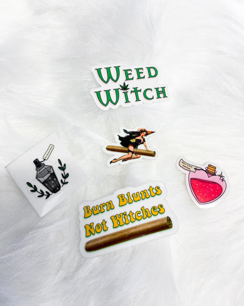 Weed Witch Lighter Sticker Pack