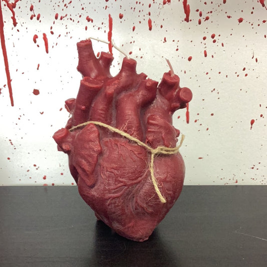 Susan Schomigs Creations Red Anatomical Heart Molded Candle