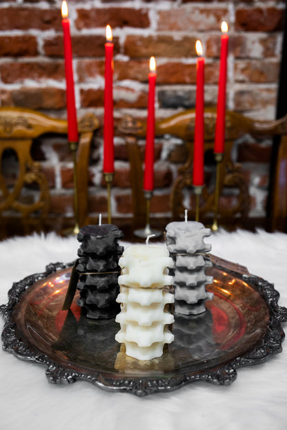 Susan Schomigs Creations Human Spine White Molded Candle