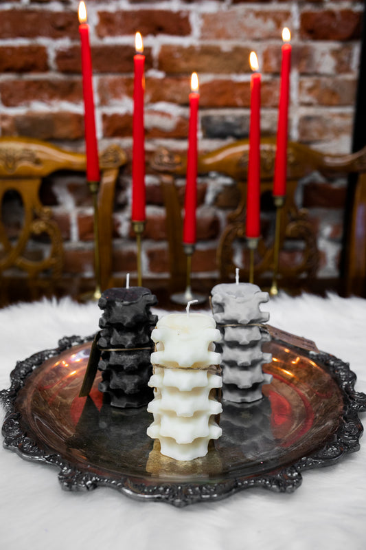 Susan Schomigs Creations Human Spine White Molded Candle